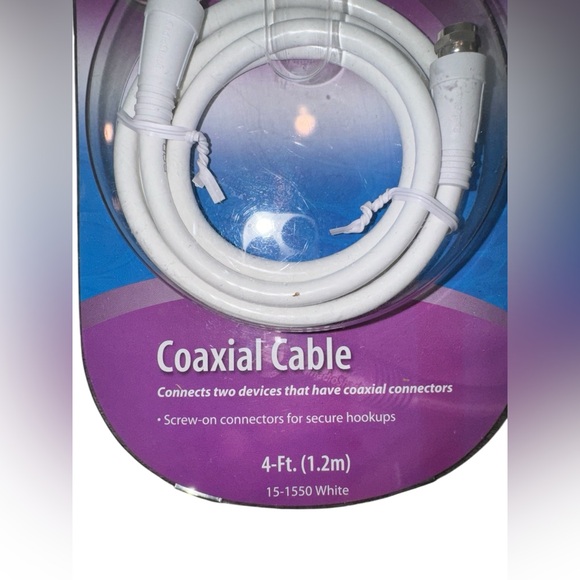 NIB RADIO SHACK 4 FT Coaxial Antenna Cable Extension Coax HDTV Wire Cord 15-1550 - Picture 4 of 5